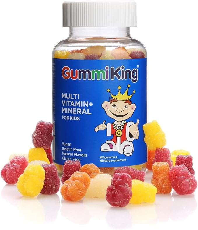 Gummi King Multivitamin and Mineral Supplement, Strawberry/Lemon/Orange/Grape/Cherry/Grapefruit, 60 Count by Gummi King - BeesActive Australia