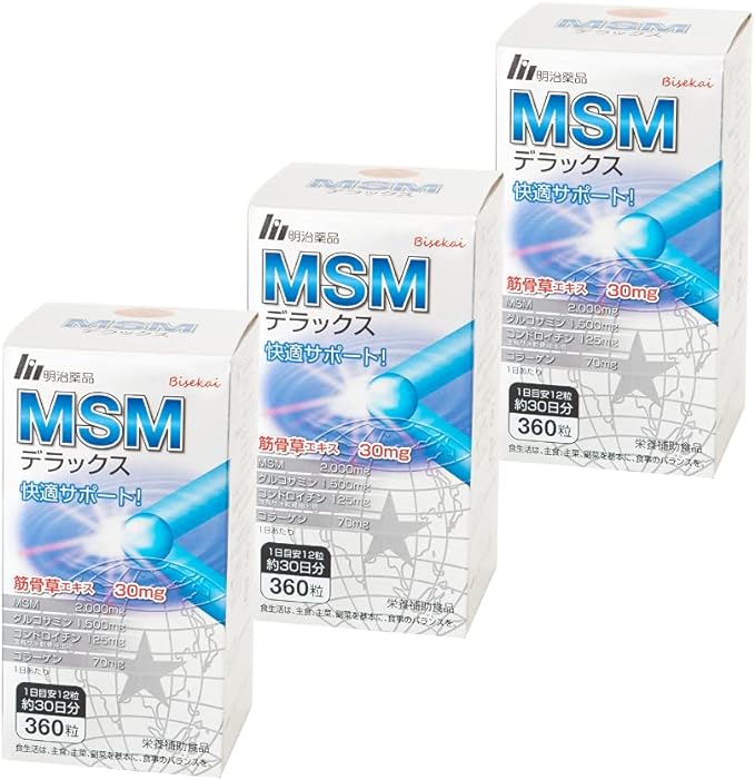 Meiji Yakuhin MSM Deluxe 360 tablets 3 piece set - BeesActive Australia