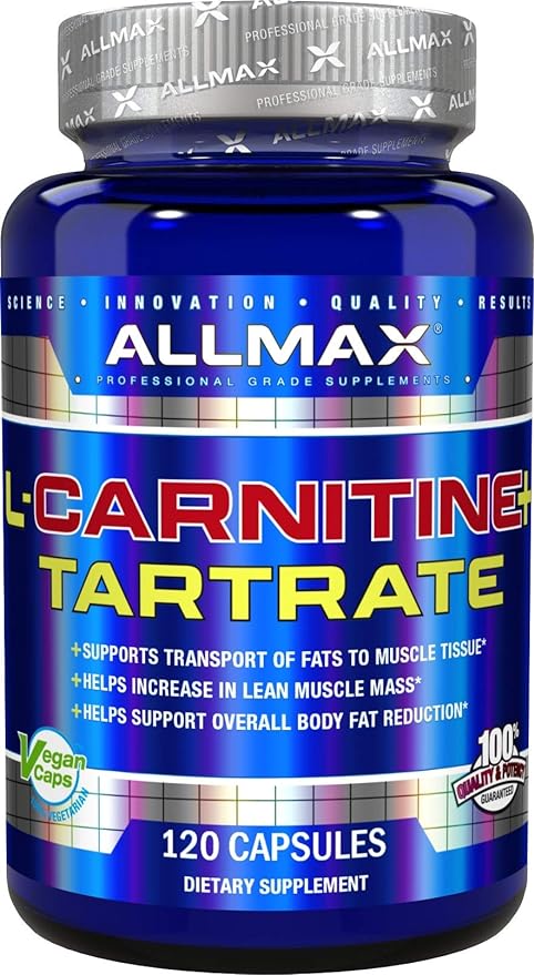 AllMax Nutrition - Large Carnitine + Tartaric Acid - 120 Vegan Cap - BeesActive Australia