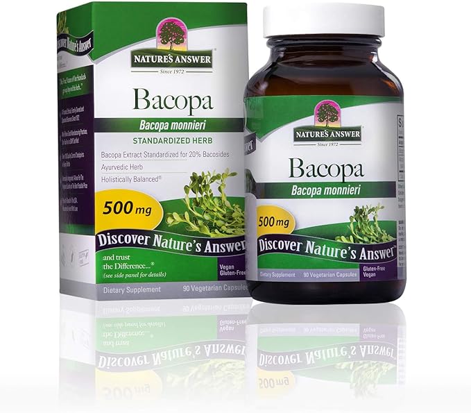 Directly shipped from overseas Nature's Answer Bacopa 500mg, 90 vcaps - BeesActive Australia