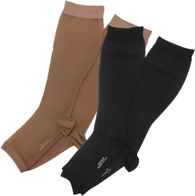 Medical Elastic Stockings rekkusufitto Thick Socks without toe Medium Pressure Medium saizuraitobe-zyu 1002 - BeesActive Australia