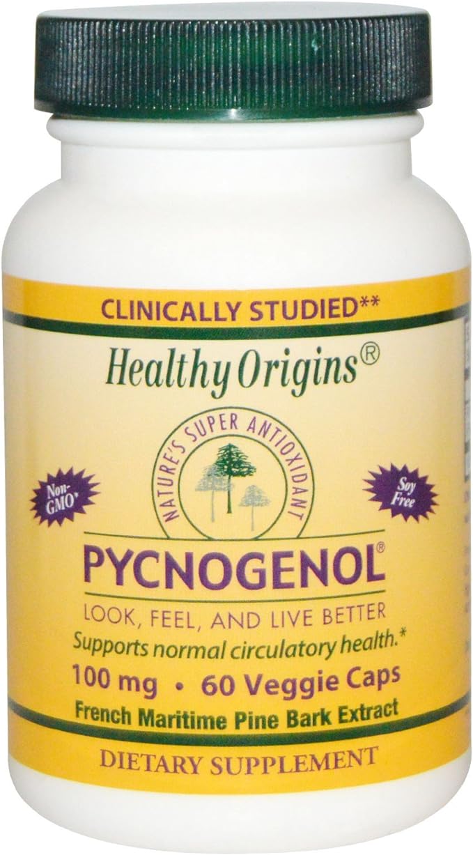 Healthy Origins Pycnogenol 100mg 60 Veggie Capsules - BeesActive Australia