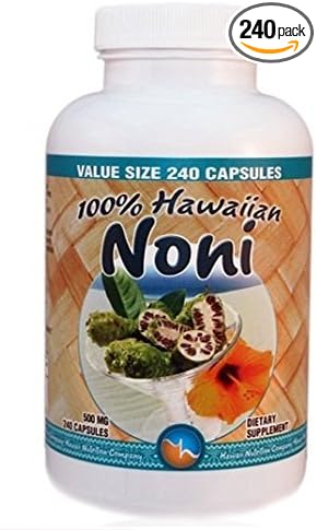 Hawaii Nutrition Company - Noni Capsules - 240cp (120 days) Hawaiian Noni - Directly shipped from Hawaii - - BeesActive Australia