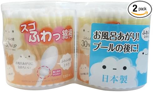 Sanyo Sugo Fluffy Cotton Swabs 110 x 2 pack - BeesActive Australia