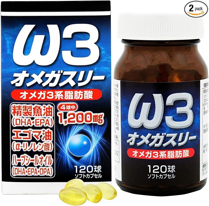 Yuuki Pharmaceutical Omega Three ω3 30-40 days 120 bulbs Supplement Perilla Oil DHA EPA Harp Seal Oil Capsule - BeesActive Australia