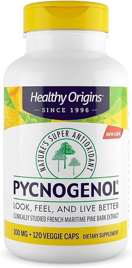 Healthy Origins (Super Value Size) Picnogenol 3.4 oz (100 mg) 120 Tablets (French Coast Pine Bark Extract) - BeesActive Australia
