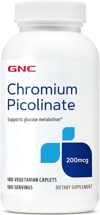 GNC Chromium Picolinate Plant-derived 180 tablets Calcium Chromium - BeesActive Australia