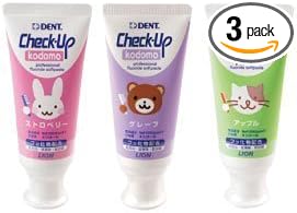Lion Dent Check-Up Kodomo Set of 3 Flavors (Strawberry, Grape, Apple) - BeesActive Australia