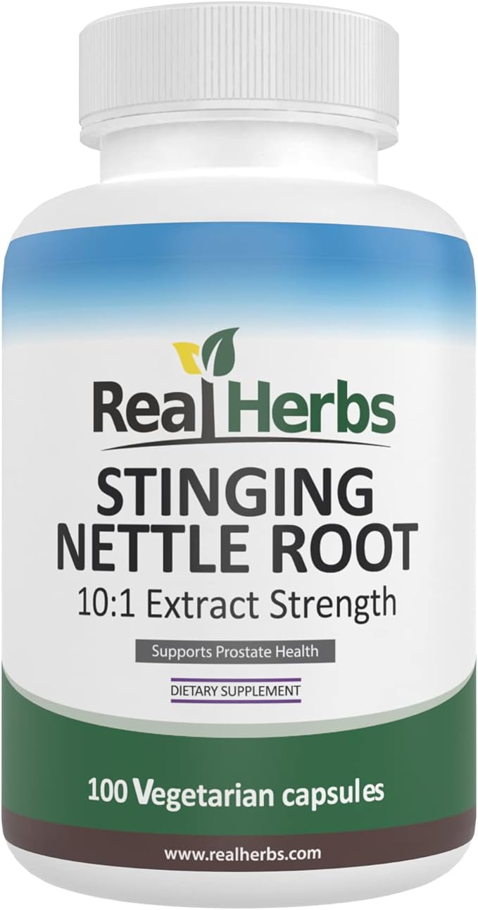 Real Herbs Stinging Nettle Root - 750mg - 100 Vegetarian Capsules - Made in the USA - Directly from Japan - BeesActive Australia