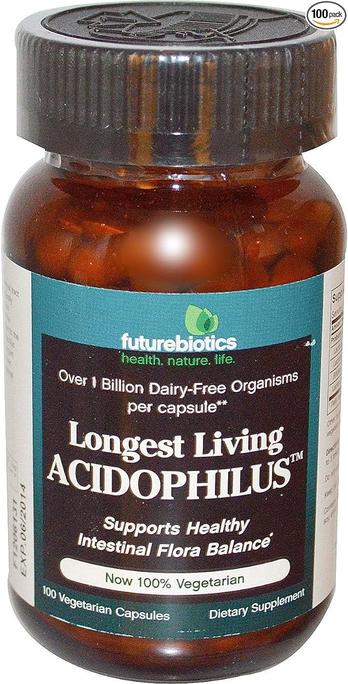 FutureBiotics, Longest Living Acidophilus, 100 Veggie Caps - BeesActive Australia