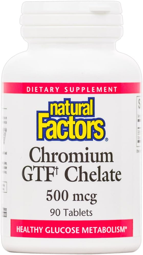 Natural Factors - Chrome GTF Chrate 500 mcg. - 90 Tablets - BeesActive Australia