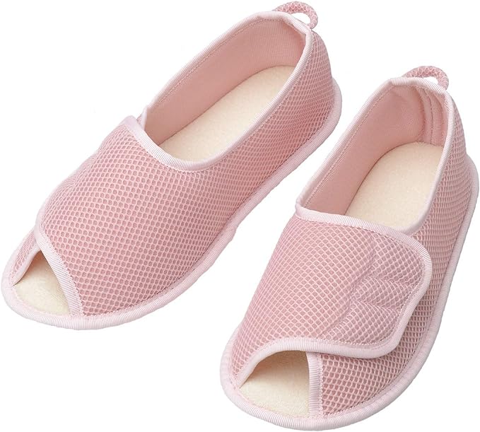 Tokutake Sangyo 2503 Nursing Care Shoes Ayumi Quick Magic Open Facilities and Hospital Use Pink (M/22.0-23.0cm) - BeesActive Australia