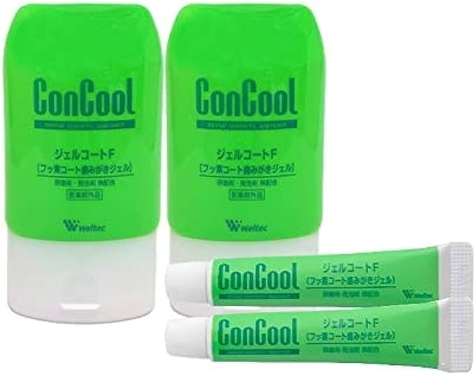 Competition Gel Coat F 3.2 oz (90 g) x 2 + Trial Gel Coat F 0.2 oz (5 g) x 2 Bottles, Toothpaste Gel, Prevents Cavities, Periodontal Disease - BeesActive Australia