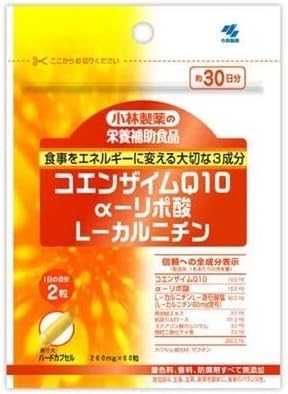 Kobayashi Pharmaceutical Kobayashi Pharmaceutical's nutritional supplement Coenzyme Q10α-lipoic acid L-carnitine 60 tablets x 2 - BeesActive Australia