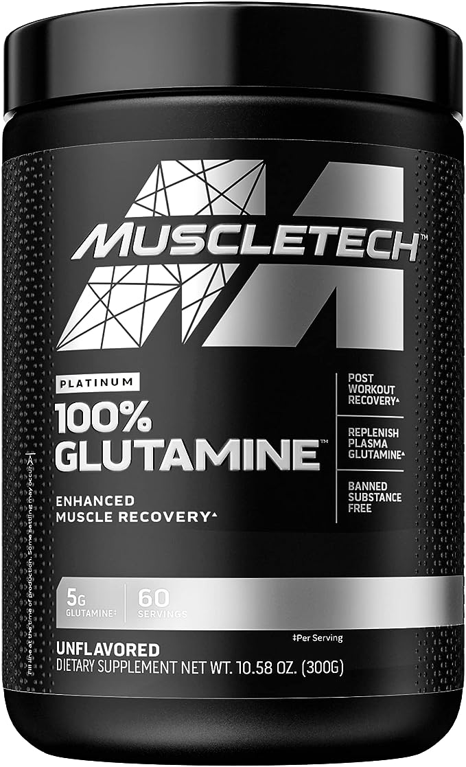 MuscleTech, Platinum 100% Glutamine, Plain, 300g (10.58oz) - BeesActive Australia