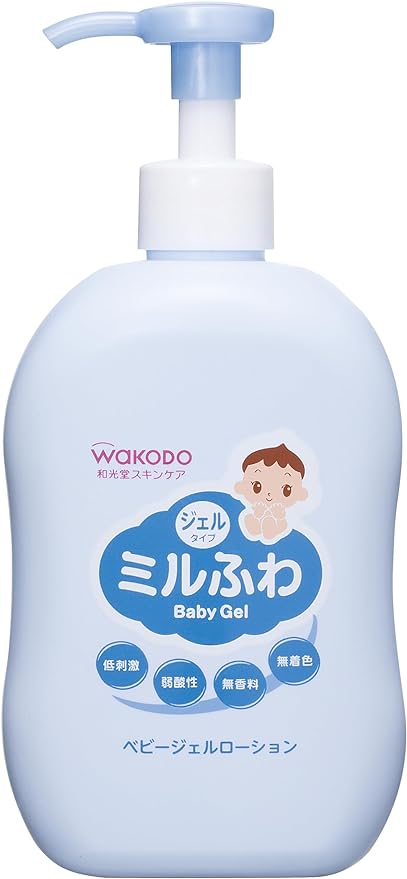 Wakodo Mil-Fuwa Baby Gel Lotion, Pump Type, 10.1 fl oz (300 ml) - BeesActive Australia