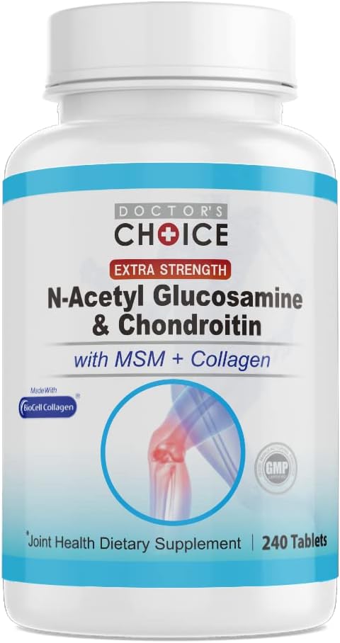 [Doctor's Choice] Doctor's Choice N-acetylglucosamine & chondroitin (30 days supply 240 tablets) (Contains MSM hyaluronic acid and hydrolyzed collagen type II) - BeesActive Australia