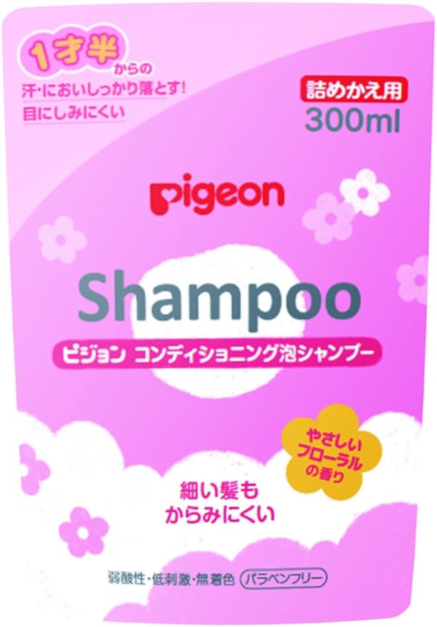 Pigeon Conditioning Foam Shampoo, Gentle Floral Scent, Refill 10.1 fl oz (300 ml) - BeesActive Australia