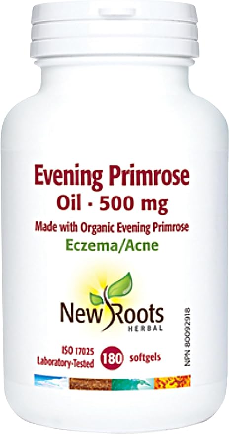 New Roots Herbal Evening Primrose Oil (with organic evening primrose) 500mg 180 capsules - BeesActive Australia