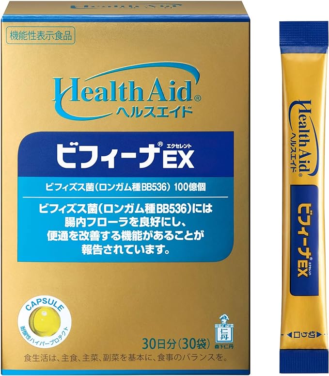 Nitan Morishita Health Aid Bifina EX (Excellent), 30 Day Supply (30 Bags), Bifidobacteria, Lactic Acid Bacteria, Intestinal Flora Supplement, Food with Functional Claims - BeesActive Australia