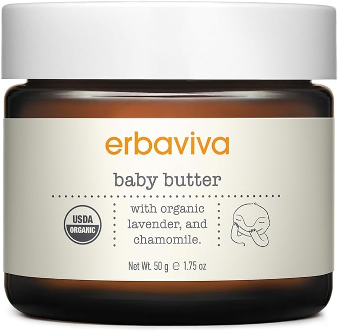 erbaviva Baby Butter 1.8 oz (50 g) (Full Body Balm) For Drying All Types of Babies to Adults Can Be Used Whole Body Cocoa Butter, Lavender, Chamomile, Organic Certified (USDA) -  Australia