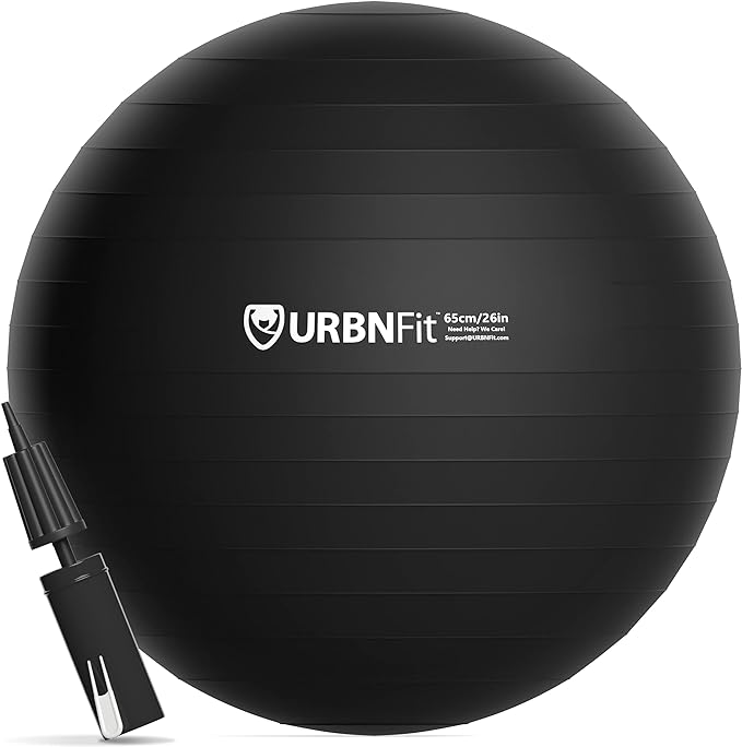 URBNFit Balance Ball, 21.7 / 25.6 / 29.5 inches (55/65/75 cm), Exercise Ball for Sports, Yoga, Pilates, Fitness, Balance Ball Chair, Anti-Burst Design, Includes Air Pump - BeesActive Australia