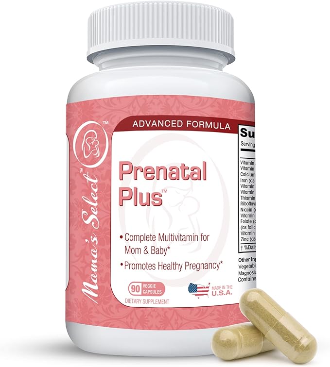 Mother's Select Prenatal Plus - Prenatal Vitamins and Minerals - 90 Capsules for 3 Months - Iron, Folic Acid, Calcium - Vegetarian Version - BeesActive Australia