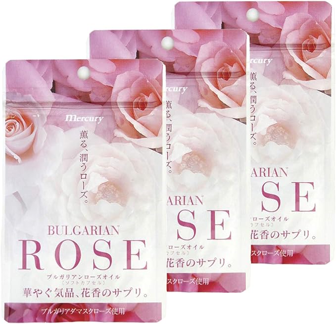 (3 Pieces) Mercury Bulgarian Rose Oil, 30 Tablets x 3 Pack (4947041313125) - BeesActive Australia