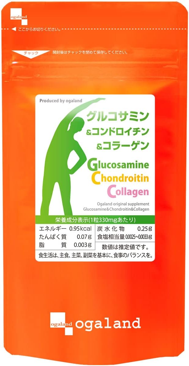 Ogaland Value Glucosamine & Chondroitin & Collagen (270 tablets / approximately 3 months' worth) For those who are concerned about discomfort during exercise (Dextrin/Hyaluronic Acid) Makes your daily life smoother - BeesActive Australia