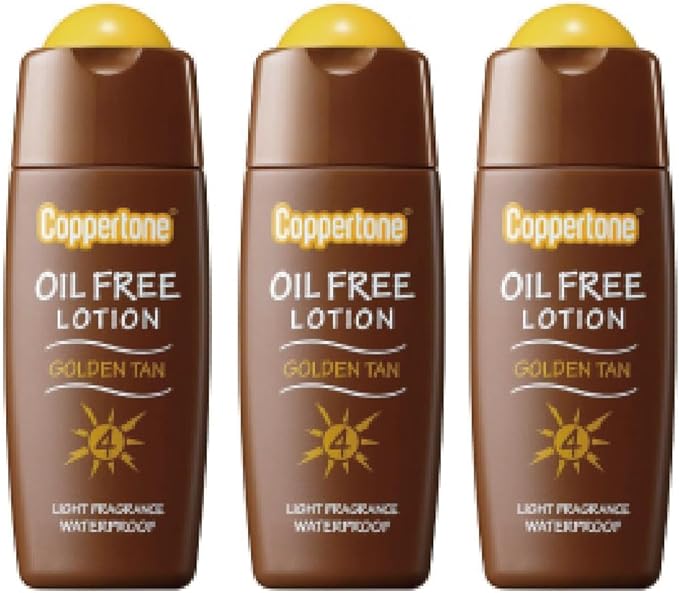 Coppertone Golden Tan Oil Free Lotion (SPF4), 4.2 fl oz (120 ml) x 3 -  Australia