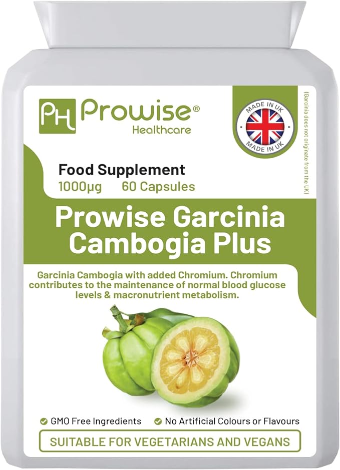 Garcinia Cambogia 1000mg 60 Capsules - UK Manufactured | GMP Standards by Prowise Healthcare - Suitable for Vegetarians & Vegans - BeesActive Australia