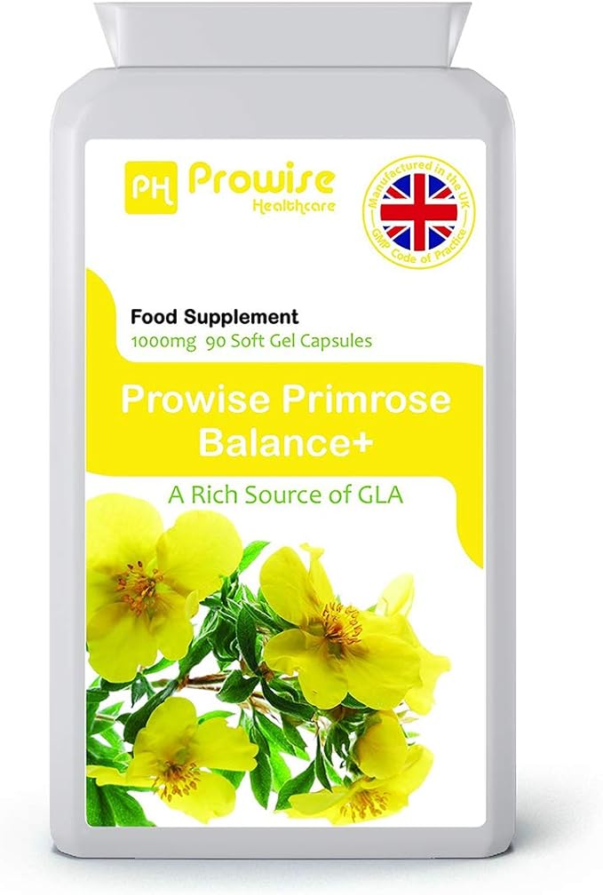 Night primrose oil 1000mg | 90 Softgel Capsules | Pure Cold Press I 90mg per capsule GLA I Halal Friendly I Women's Health I Premium Quality Made in the UK by Prowise Healthcare - BeesActive Australia