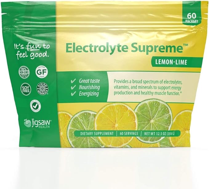 Jigsaw Health Japan Electrolyte Supreme Lemon Lime Flavor Broad Range Electrolyte Trace Mineral 60 Powder Packet - BeesActive Australia