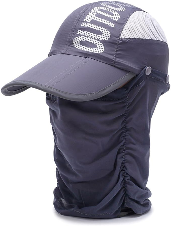 Yokiyo Sun Hat, Face Mask, Neck Cover, Large, Thin, Clean, Face and Neck, Sun Protection, UV Protection, Sun Protection, Women's, Outdoor, Folding - BeesActive Australia