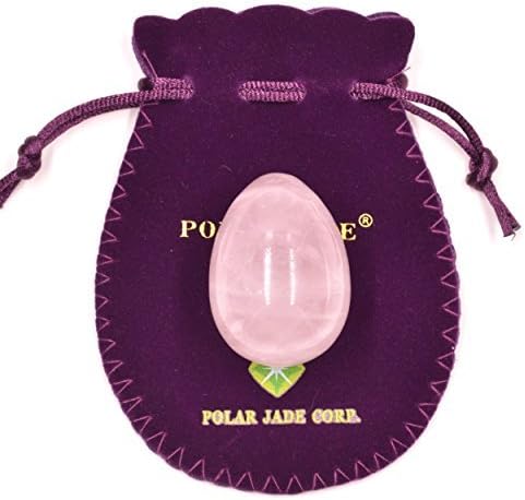 Yoni Egg of Rose Quartz, Drilled, Medium, with Certificate and Instructions, Pink Love Stone, for Women to Strengthen Pelvic Floor Muscles and Counter Stress Adult Urinary Incontinence by Polar Jade by Polar Jade [Parallel Import] - BeesActive Australia