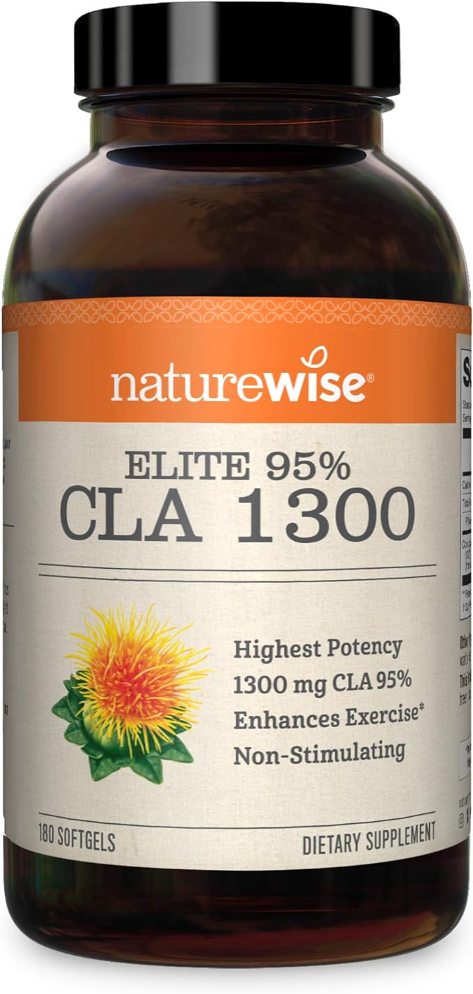 NatureWise Elite 95% CLA 1300 180 Soft Gel Overseas Direct - BeesActive Australia