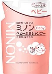 MP [Daiichi Sankyo Healthcare] Minon Baby Whole Body Shampoo, Refill, 10.1 fl oz (300 ml) x 3 Pieces - BeesActive Australia