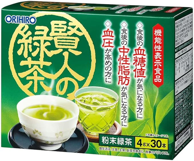 ORIHIRO Kennin's Green Tea 30 Bottles Isomaltodextrin GABA Powdered Green Tea - BeesActive Australia