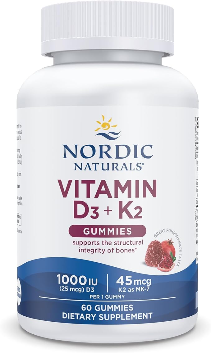 Nordic Naturals Vitamin D3+K2 Vitamin D3+K2 Pomegranate Flavor 60 Gummies [Directly Delivered Overseas] - BeesActive Australia