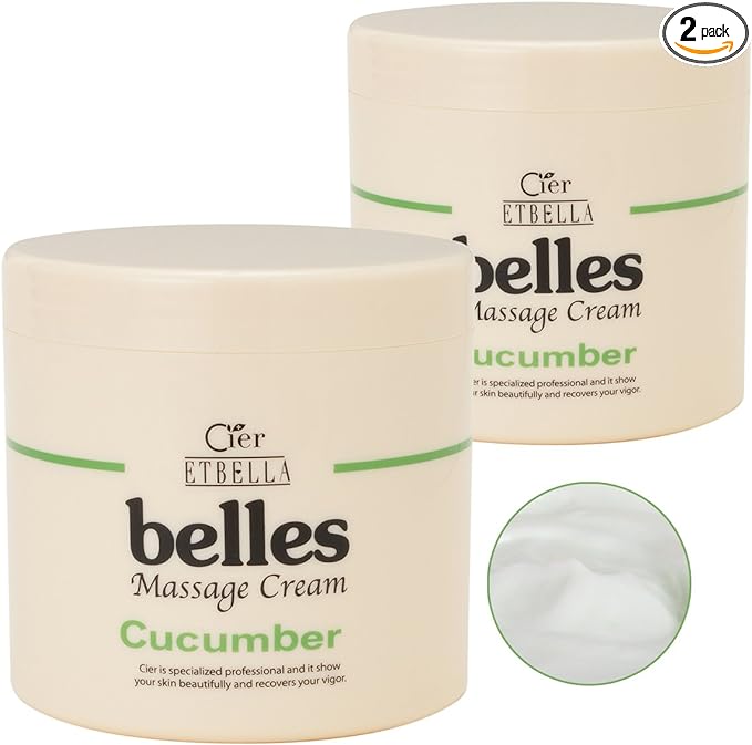 Ciel Etouvera Cucumber Massage Cream 14.8 oz (420 g) (Set of 2) [Face Cream, Body Cream, Body Massage Cream, Facial, Body, Massage, Cream, Commercial Use] -  Australia