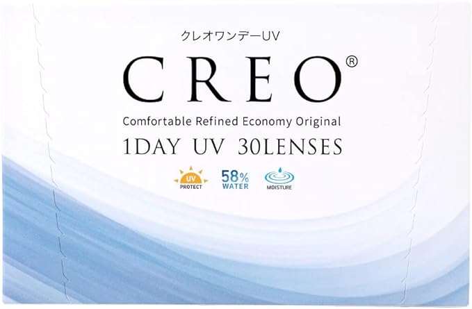 Creo One Day UV Moist 30 sheets 1 box (daily disposable contact lenses) [High water content] [BC] 8.7 [PWR] -3.75 High water content Moisture UV protection Fit -  Australia