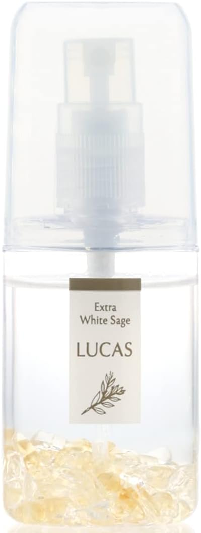 LUCAS White Sage Purifying Spray, Lucas/Smudging, Cleanser, Yoga and Meditation, SBNR White Sage, (Citrine: Spirit & Energy / Citrus & White Sage Scent, 0.7 fl oz (20 ml), For on the Go) -  Australia