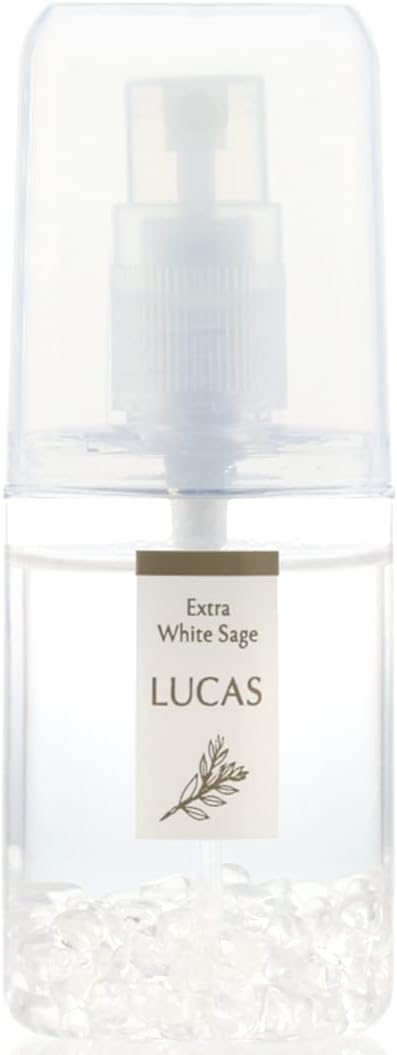 LUCAS White Sage Purifying Spray, Lucas/Smudging, Cleanser, Yoga and Meditation, SBNR White Sage, (Crystal: Purifying, Clear / White Sage Scent, 0.7 fl oz (20 ml), For on the Go) -  Australia