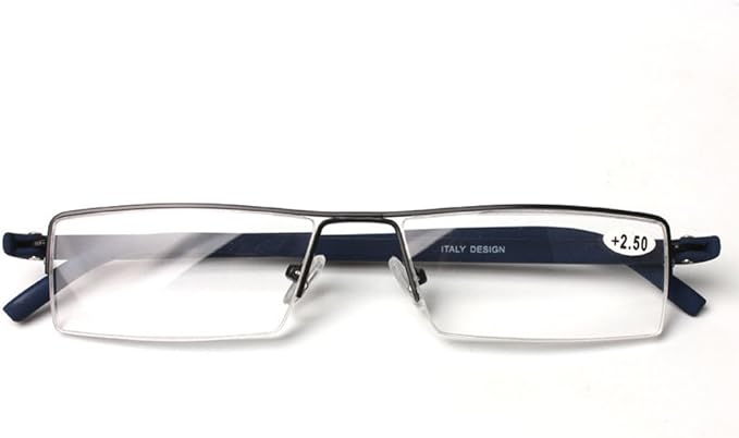 Ultralight Elastic Tr90 Frame Reading Glasses Portable Stylish Reading Glasses with Case +1.0 to +3.5, bule - BeesActive Australia