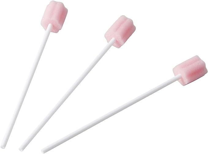 Matsuyoshi Oral Care Sponge, 50 Pieces, Plastic Shaft, Individual Packaging (Flower Shape, Pink) - BeesActive Australia