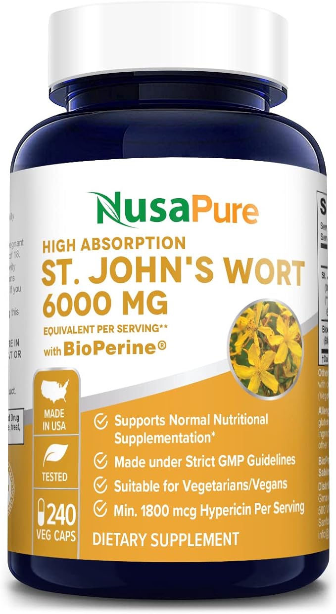 NusaPure St. John's Wort, 1,100 mg, 180 tablets - BeesActive Australia