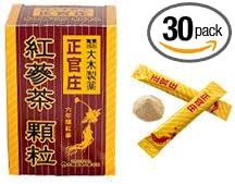 Shokansho Red Ginseng Tea Granules, 0.1 oz (3 g) x 30 Packs - BeesActive Australia