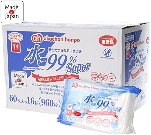 99% Water SP Thick Wipes, 60 Sheets x 16 Packs - BeesActive Australia
