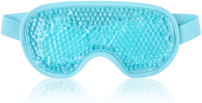 NEWGO Cooling Eye Mask, Cool Eye Mask, Microwave Eye Mask, Hot and Cold Gel Eye Mask, Reusable, Washable, Blue - BeesActive Australia