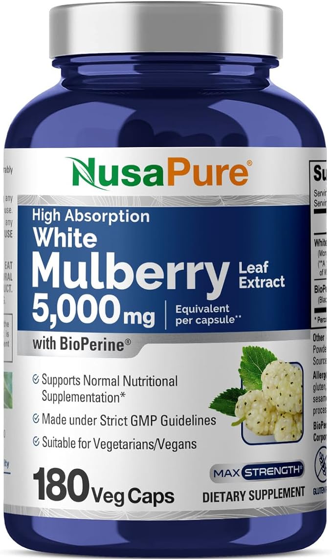 NusaPure White Mulberry Leaf Extract 2500mg 200 Tablets - BeesActive Australia